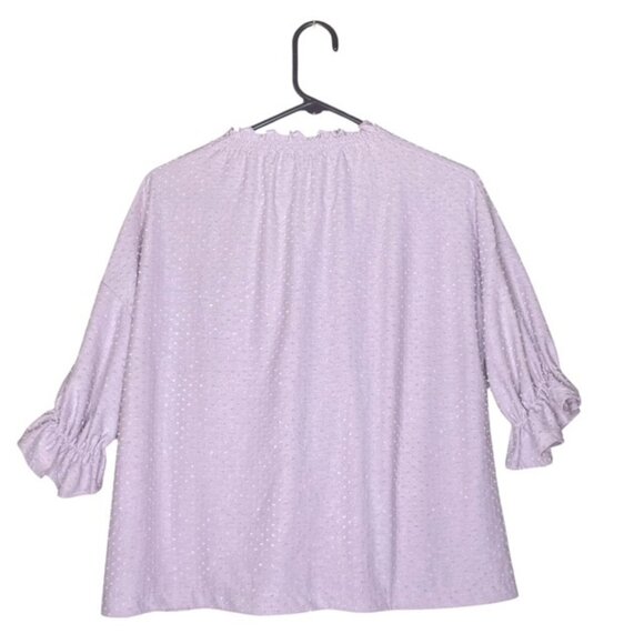 MADEWELL Texture & Thread Clipdot Ruffle Top - Size Large - Picture 2 of 6